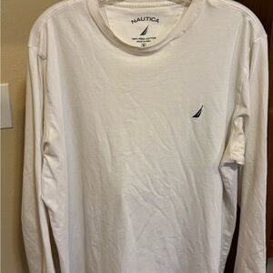 Nautica Men's Classic White Long Sleeve Tee